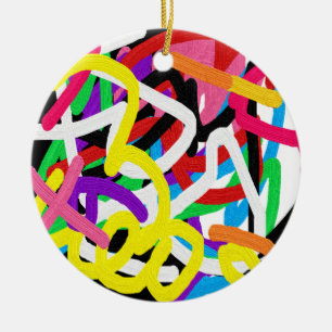 Avryl Fleur's Colorful Graffiti Doodle Ornament
