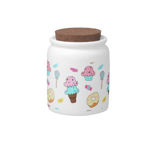 Avryl Fleurs Cute Ice Cream Cone Cupcake Donut Candy Jar