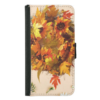 Avryl Fleur's Pretty Autumn Leaves Samsung Galaxy S5 Wallet Case