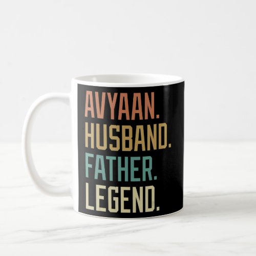 Avyaan Husband Father Legend Fathers Day Retro  Coffee Mug