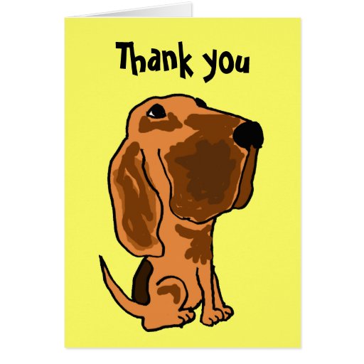 AW- Funny Bloodhound Thank you card | Zazzle