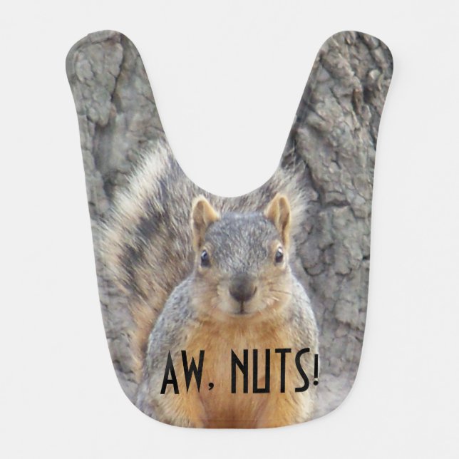 Aw, Nuts! Squirrel Bib (Front)