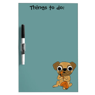 AW- Pug Playing Saxophone Dry Erase Board