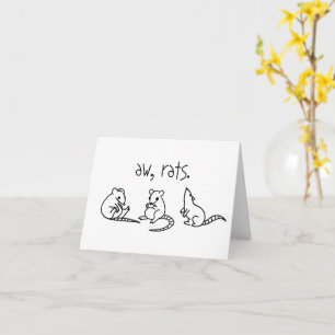 Aw, Rats - Belated Birthday Card