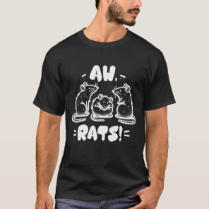 Aw Rats Cute Cartoon Mice Funny Animal Illustratio T-Shirt