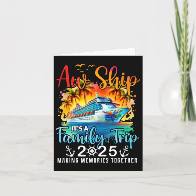 Aw Ship It’s A Family Trip 2025 Cruise Family Wate Card (Front)