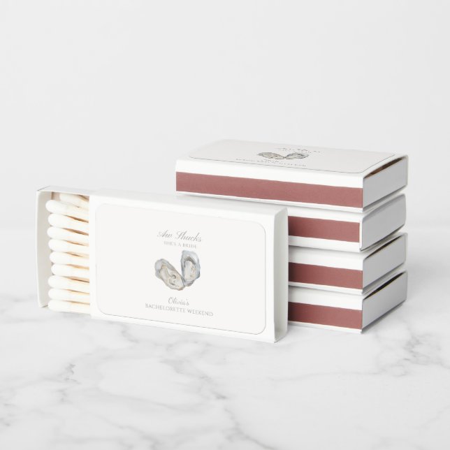Aw shucks she’s a bride bachelorette matchboxes (Stacked)