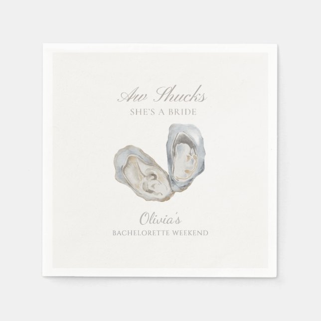 Aw shucks she’s a bride bachelorette napkins (Front)