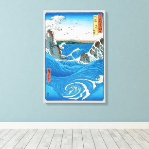 Awa Province, Naruto Whirlpools by Ando Hiroshige Canvas Print