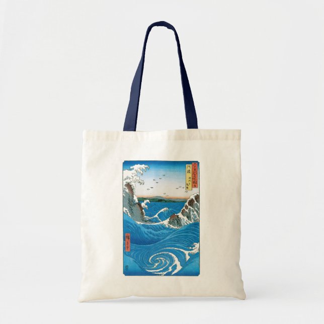 Awa Province, Naruto Whirlpools by Ando Hiroshige Tote Bag (Front)