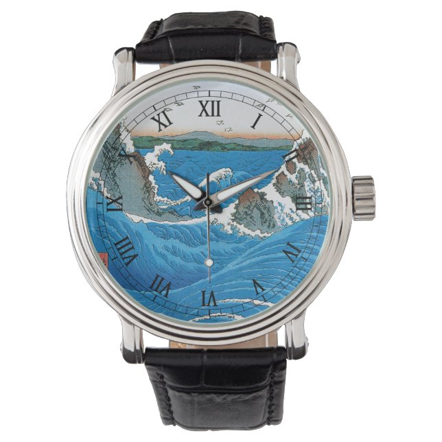 Awa Province, Naruto Whirlpools by Ando Hiroshige Watch (Front)