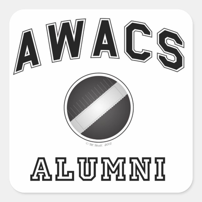 AWACS Alumni Square Sticker (Front)