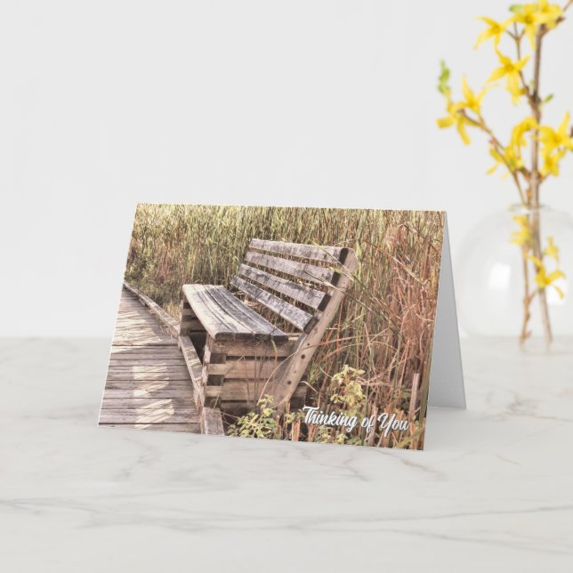 Awaiting Bench - Thinking of Card (Yellow Flower)