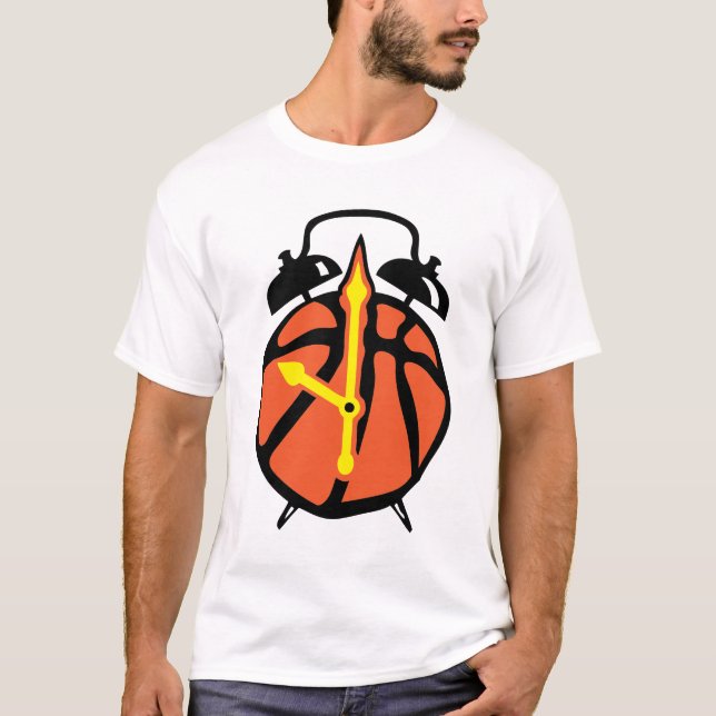 awake basketball Clock Uhr orologio ball T-Shirt (Front)
