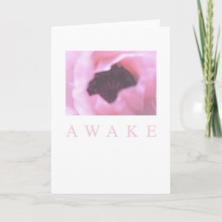 Awake Card: Pink Poppy Card