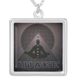 AWAKE LOGO2 SILVER PLATED NECKLACE