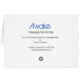 Awake- Message from Kotuku Cards (Back Horizontal)