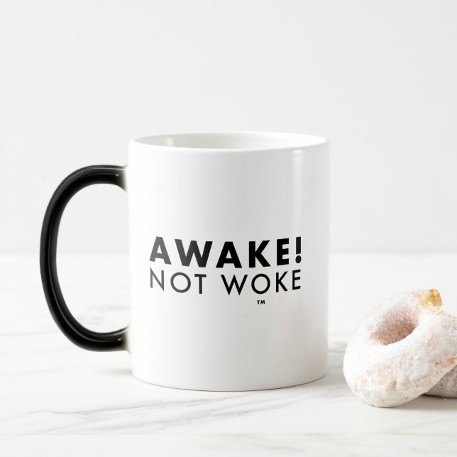 Awake! Not Woke™ LOGO Morphing Mug (With Donut)