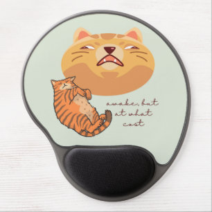 Awake Orange Cat Gel Mouse Pad