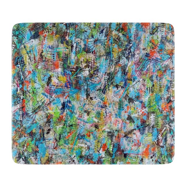Awaken 6 x 7 Deco Glass Cutting Board (Front)