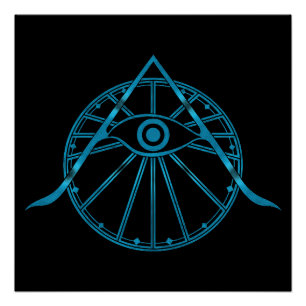 "Awaken" All-Seeing Eye & Sacred Geometry Symbol Poster