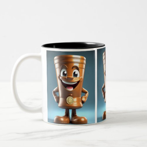 Awaken Your Senses The Journey of a Coffee Cup Two_Tone Coffee Mug