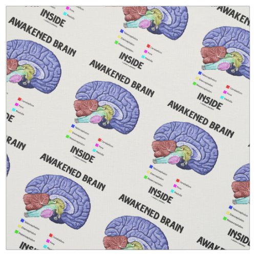 Awakened Brain Inside Brain Anatomy Geek Humor Fabric