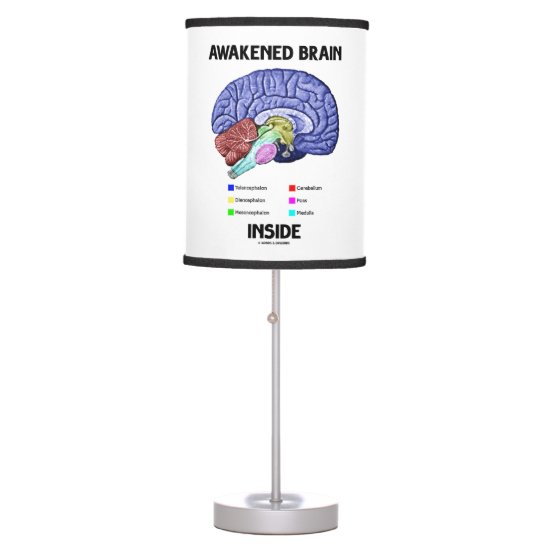 Awakened Brain Inside Brain Anatomy Geek Humor Table Lamp