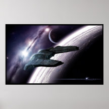 AWAKENED sci-fi space poster print