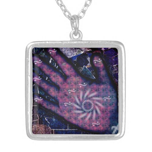 Awakening Potential Hand of the Mystic Silver Plated Necklace