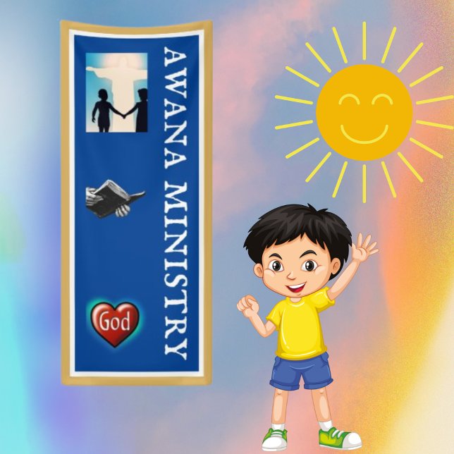 Awana Club Ministry Blue Kid's Photos Church Banner (Creator Uploaded)