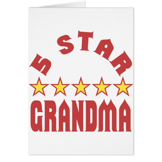 Award 5 Star Grandma (Front)