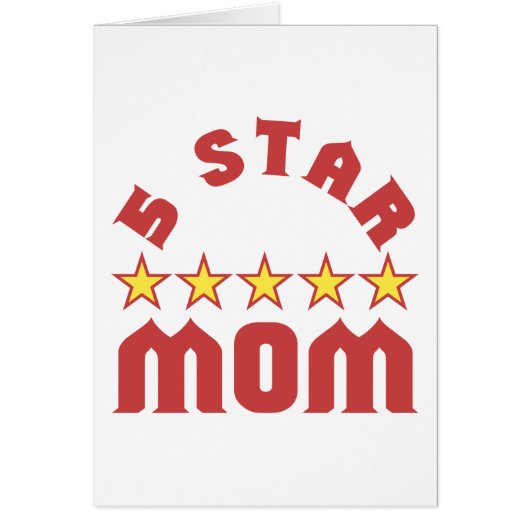 Award 5 Star Mom Cards (Front)