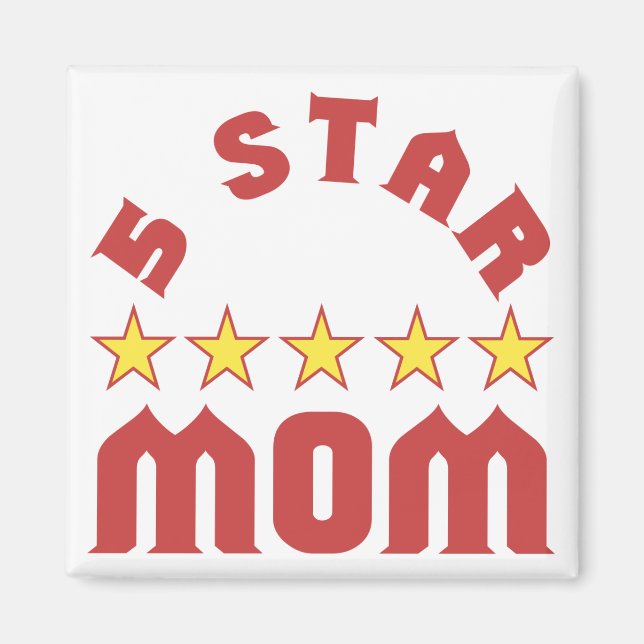 Award 5 Star Mom Magnet (Front)