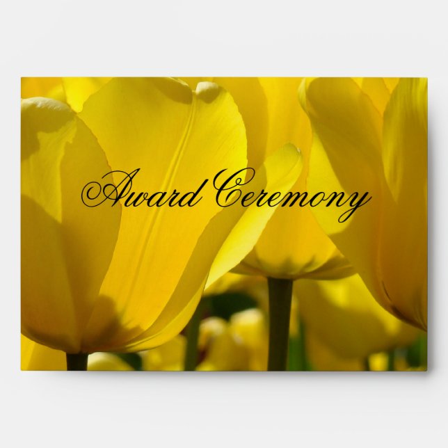 Award Ceremony Envelopes Invitations Tulip Flowers (Front)