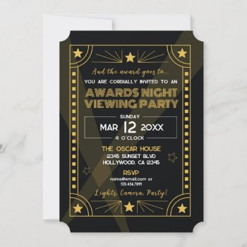 Award Night Viewing Party Invitation by ThePaperAffair at Zazzle