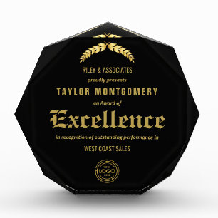 Award of Excellence Award with Business Logo