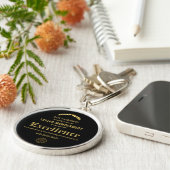 Award of Excellence with Business Logo Keychain (Side)