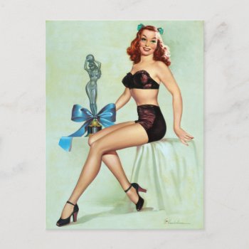Award Pin Up Postcard by Vintage_Art_Boutique at Zazzle