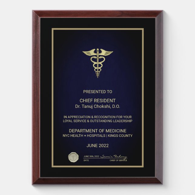 Award Plaque (Vertical)