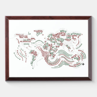 Award Plaque Wall Decor Earth Typography Design
