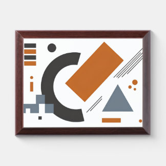 Award Plaque with creative geometric art