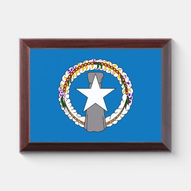 Award plaque with flag of Northern Mariana (Horizontal)