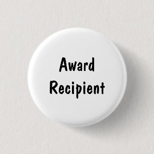 Award Recipient Pinback Button
