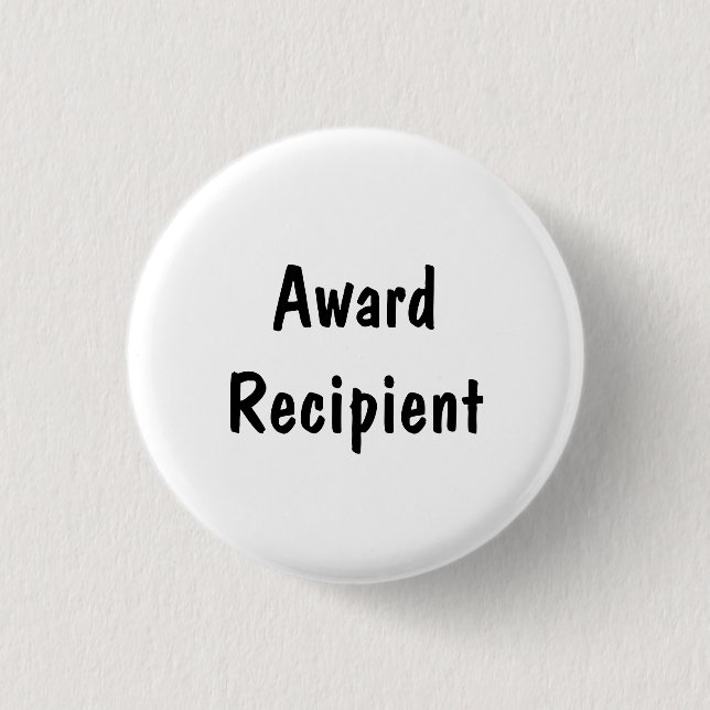 Award Recipient Pinback Button (Front)