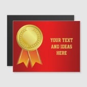 AWARD RIBBON gold I + your backgr. & text (Front/Back)