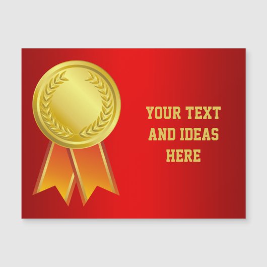 AWARD RIBBON gold I + your backgr. & text (Front)