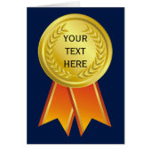 AWARD RIBBON gold I + your backgr. & text (Front)