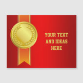 AWARD RIBBON gold II + your backgr. & text (Front)