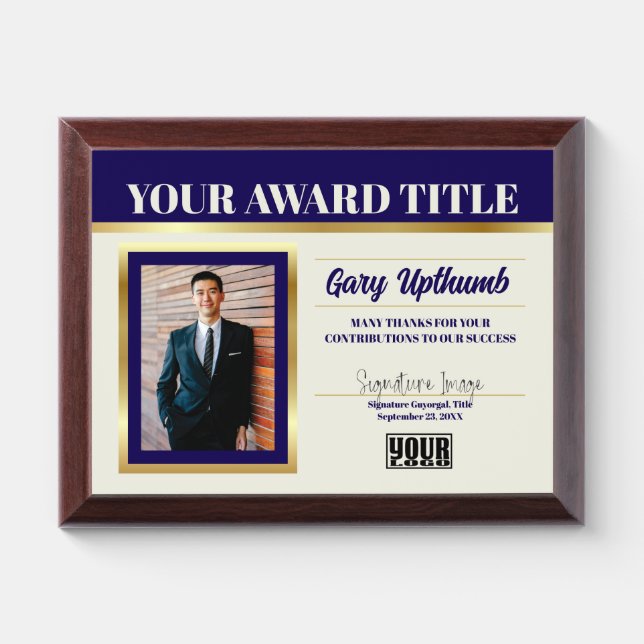 Award template employee volunteer photo display (Horizontal)